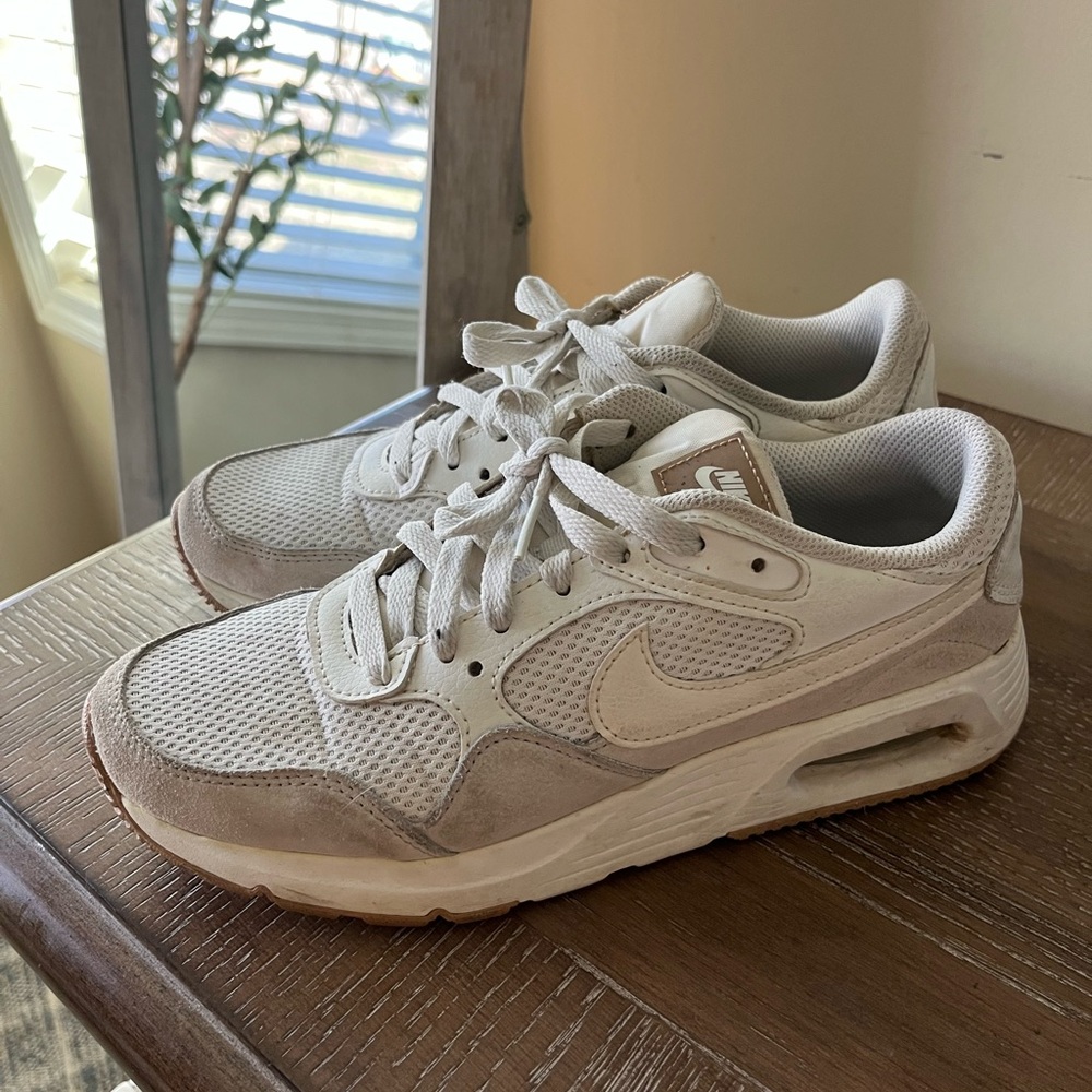 Nike Off-White and Beige Air Max Sneakers